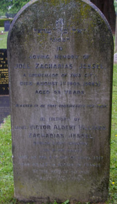 Zacharias-Jessel. Joel & Memorial to Zacharias-Jessel, Lieut. Victor Albert Villiers 